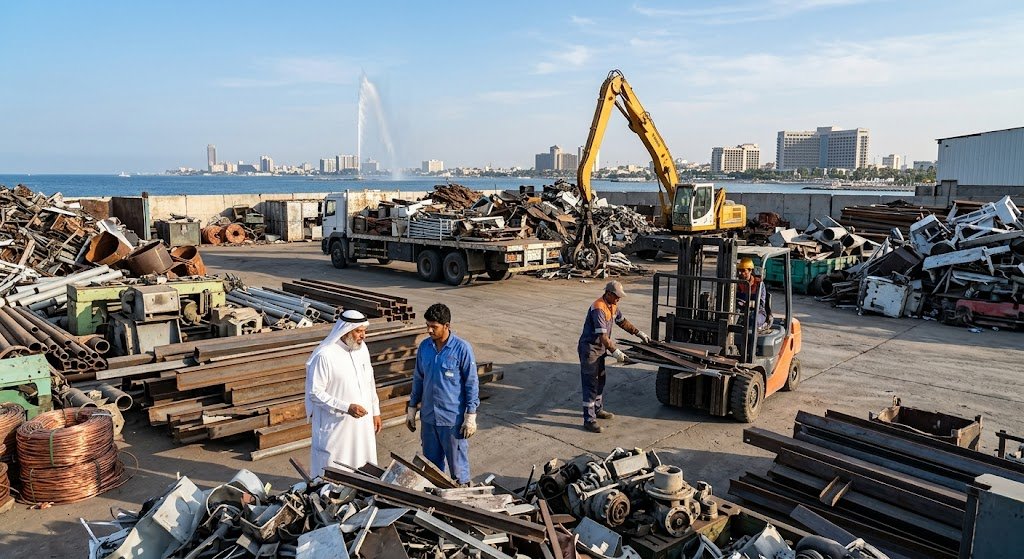 مجموعة منظمة من الخردة والمعادن الجاهزة للفرز وإعادة التدوير ضمن أعمالنا حيث نشتري سكراب حي الصفا بجدة بأفضل الأسعار